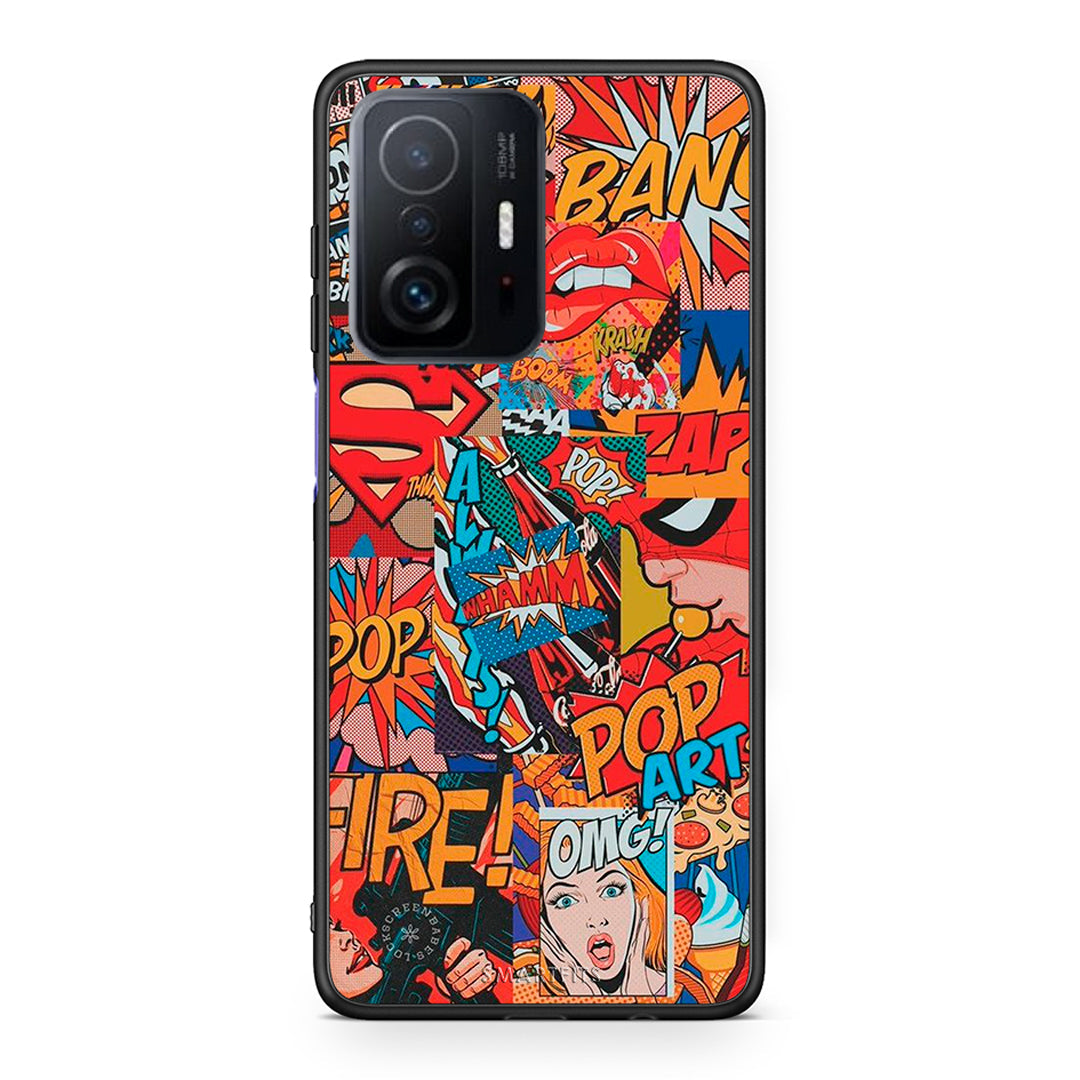 Xiaomi 11T/11T Pro PopArt OMG θήκη από τη Smartfits με σχέδιο στο πίσω μέρος και μαύρο περίβλημα | Smartphone case with colorful back and black bezels by Smartfits