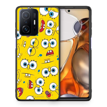 Θήκη Xiaomi 11T/11T Pro Sponge PopArt από τη Smartfits με σχέδιο στο πίσω μέρος και μαύρο περίβλημα | Xiaomi 11T/11T Pro Sponge PopArt case with colorful back and black bezels