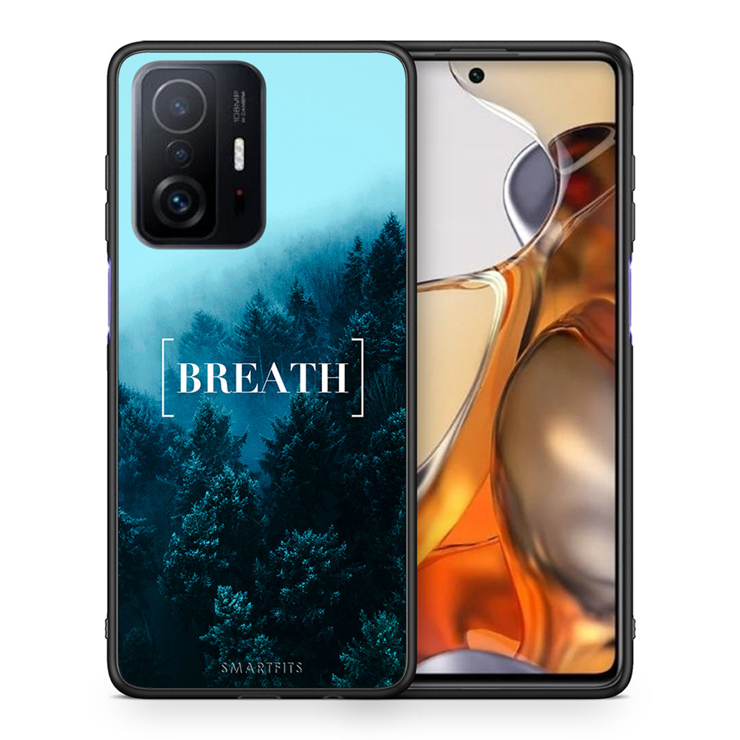 Θήκη Xiaomi 11T/11T Pro Breath Quote από τη Smartfits με σχέδιο στο πίσω μέρος και μαύρο περίβλημα | Xiaomi 11T/11T Pro Breath Quote case with colorful back and black bezels