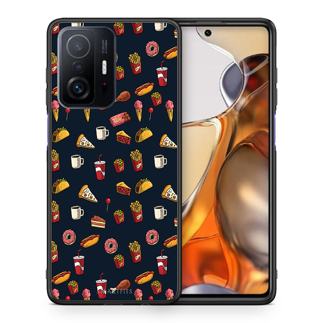 Θήκη Xiaomi 11T/11T Pro Hungry Random από τη Smartfits με σχέδιο στο πίσω μέρος και μαύρο περίβλημα | Xiaomi 11T/11T Pro Hungry Random case with colorful back and black bezels
