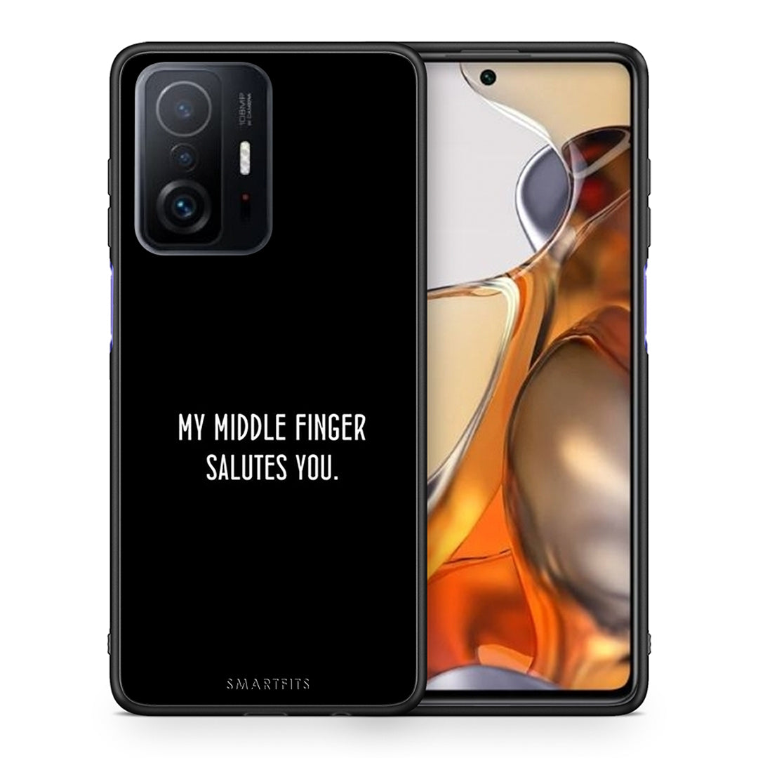 Θήκη Xiaomi 11T/11T Pro Salute από τη Smartfits με σχέδιο στο πίσω μέρος και μαύρο περίβλημα | Xiaomi 11T/11T Pro Salute case with colorful back and black bezels