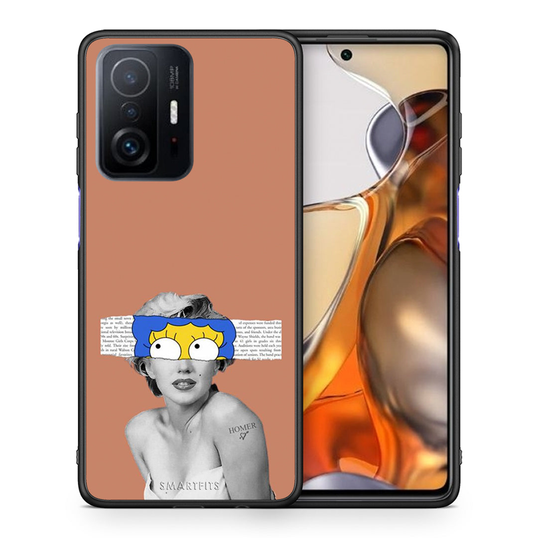 Θήκη Xiaomi 11T/11T Pro Sim Merilyn από τη Smartfits με σχέδιο στο πίσω μέρος και μαύρο περίβλημα | Xiaomi 11T/11T Pro Sim Merilyn case with colorful back and black bezels