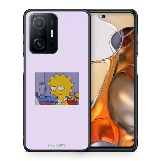 Θήκη Xiaomi 11T/11T Pro So Happy από τη Smartfits με σχέδιο στο πίσω μέρος και μαύρο περίβλημα | Xiaomi 11T/11T Pro So Happy case with colorful back and black bezels