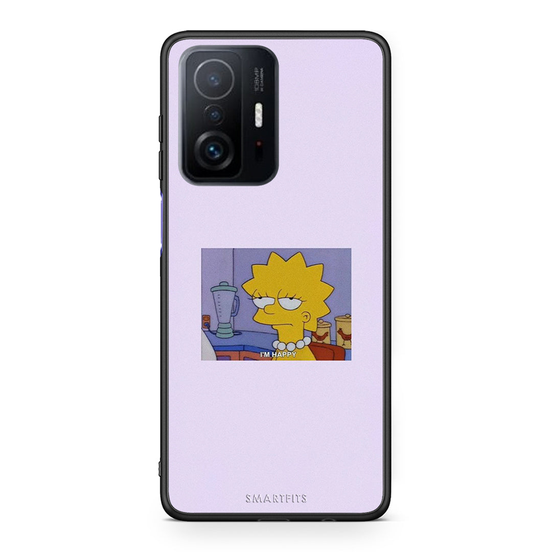 Xiaomi 11T/11T Pro So Happy θήκη από τη Smartfits με σχέδιο στο πίσω μέρος και μαύρο περίβλημα | Smartphone case with colorful back and black bezels by Smartfits