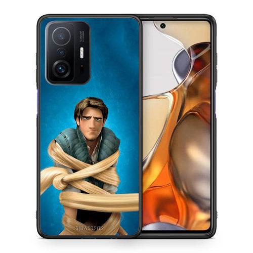 Θήκη Αγίου Βαλεντίνου Xiaomi 11T / 11T Pro Tangled 1 από τη Smartfits με σχέδιο στο πίσω μέρος και μαύρο περίβλημα | Xiaomi 11T / 11T Pro Tangled 1 case with colorful back and black bezels