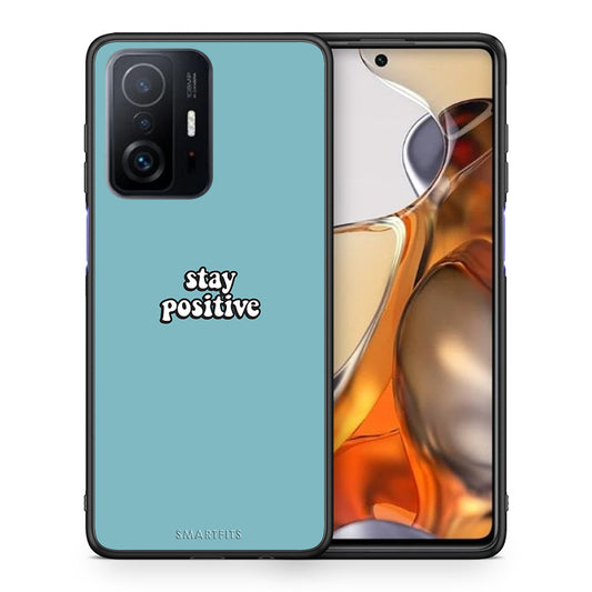 Θήκη Xiaomi 11T/11T Pro Positive Text από τη Smartfits με σχέδιο στο πίσω μέρος και μαύρο περίβλημα | Xiaomi 11T/11T Pro Positive Text case with colorful back and black bezels