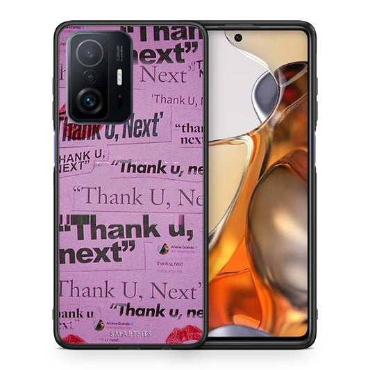Θήκη Αγίου Βαλεντίνου Xiaomi 11T / 11T Pro Thank You Next από τη Smartfits με σχέδιο στο πίσω μέρος και μαύρο περίβλημα | Xiaomi 11T / 11T Pro Thank You Next case with colorful back and black bezels