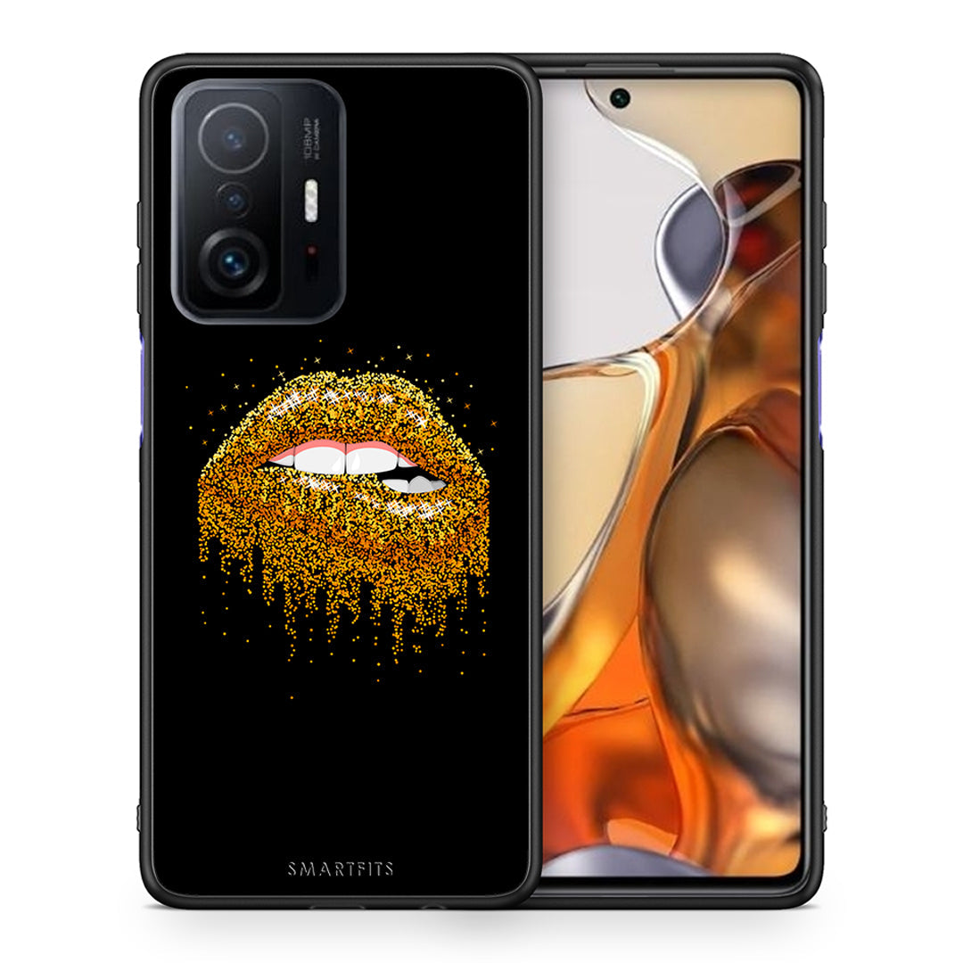 Θήκη Xiaomi 11T/11T Pro Golden Valentine από τη Smartfits με σχέδιο στο πίσω μέρος και μαύρο περίβλημα | Xiaomi 11T/11T Pro Golden Valentine case with colorful back and black bezels