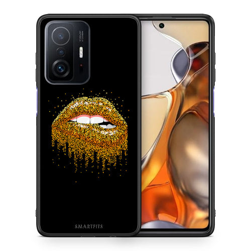 Θήκη Xiaomi 11T/11T Pro Golden Valentine από τη Smartfits με σχέδιο στο πίσω μέρος και μαύρο περίβλημα | Xiaomi 11T/11T Pro Golden Valentine case with colorful back and black bezels