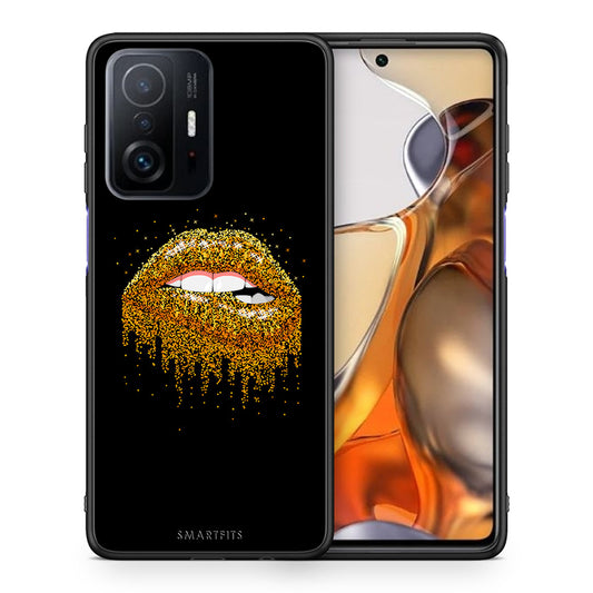 Θήκη Xiaomi 11T/11T Pro Golden Valentine από τη Smartfits με σχέδιο στο πίσω μέρος και μαύρο περίβλημα | Xiaomi 11T/11T Pro Golden Valentine case with colorful back and black bezels
