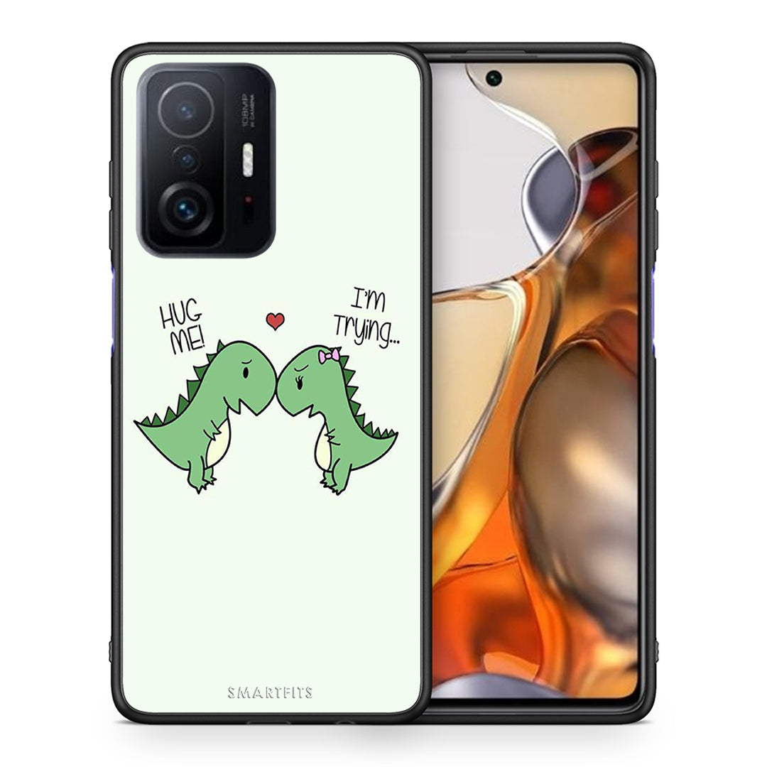 Θήκη Xiaomi 11T/11T Pro Rex Valentine από τη Smartfits με σχέδιο στο πίσω μέρος και μαύρο περίβλημα | Xiaomi 11T/11T Pro Rex Valentine case with colorful back and black bezels