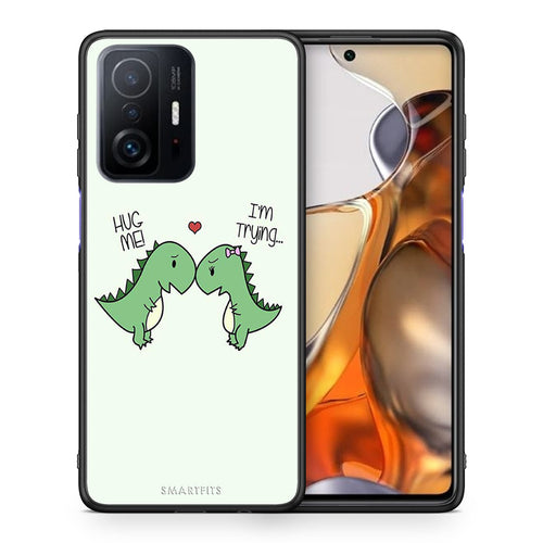 Θήκη Xiaomi 11T/11T Pro Rex Valentine από τη Smartfits με σχέδιο στο πίσω μέρος και μαύρο περίβλημα | Xiaomi 11T/11T Pro Rex Valentine case with colorful back and black bezels