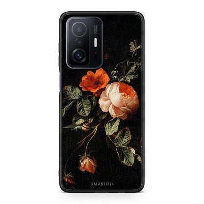 Xiaomi 11T/11T Pro Vintage Roses θήκη από τη Smartfits με σχέδιο στο πίσω μέρος και μαύρο περίβλημα | Smartphone case with colorful back and black bezels by Smartfits