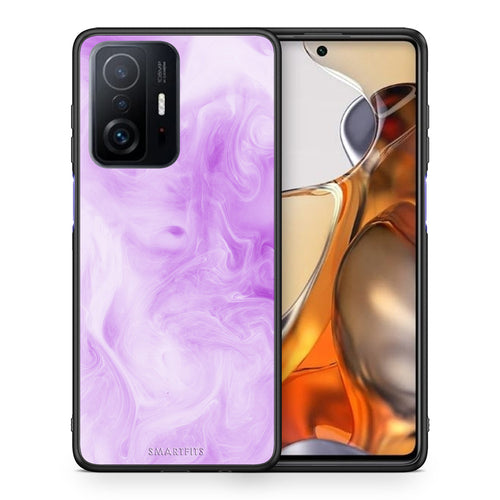 Θήκη Xiaomi 11T/11T Pro Lavender Watercolor από τη Smartfits με σχέδιο στο πίσω μέρος και μαύρο περίβλημα | Xiaomi 11T/11T Pro Lavender Watercolor case with colorful back and black bezels