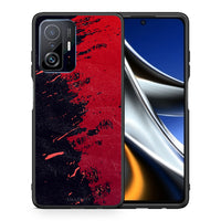 Thumbnail for Θήκη Αγίου Βαλεντίνου Xiaomi 11T / 11T Pro Red Paint από τη Smartfits με σχέδιο στο πίσω μέρος και μαύρο περίβλημα | Xiaomi 11T / 11T Pro Red Paint case with colorful back and black bezels