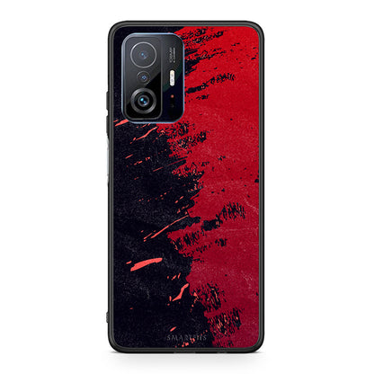 Xiaomi 11T / 11T Pro Red Paint Θήκη Αγίου Βαλεντίνου από τη Smartfits με σχέδιο στο πίσω μέρος και μαύρο περίβλημα | Smartphone case with colorful back and black bezels by Smartfits