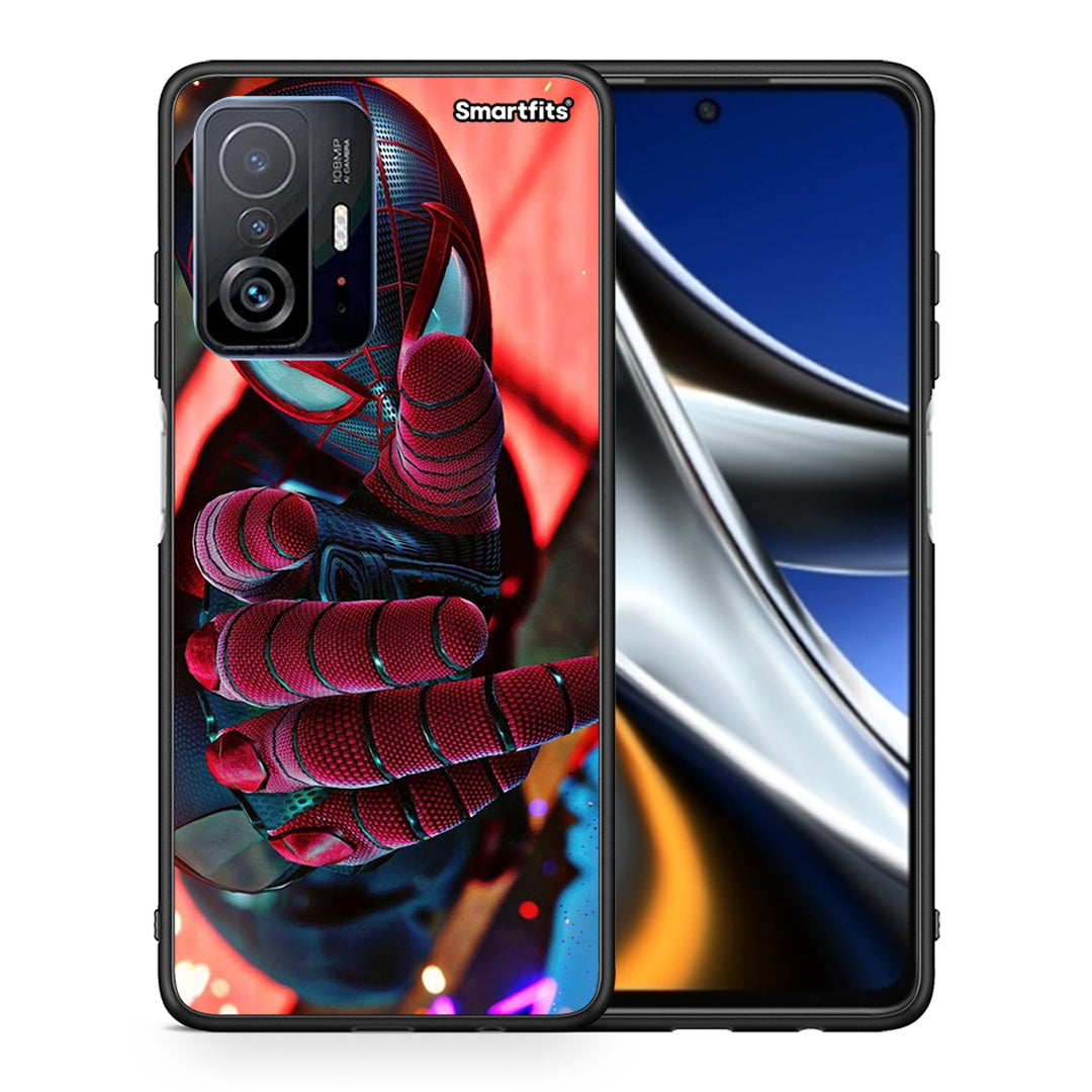 Θήκη Xiaomi 11T / 11T Pro Spider Hand από τη Smartfits με σχέδιο στο πίσω μέρος και μαύρο περίβλημα | Xiaomi 11T / 11T Pro Spider Hand case with colorful back and black bezels