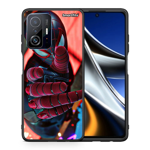 Θήκη Xiaomi 11T / 11T Pro Spider Hand από τη Smartfits με σχέδιο στο πίσω μέρος και μαύρο περίβλημα | Xiaomi 11T / 11T Pro Spider Hand case with colorful back and black bezels