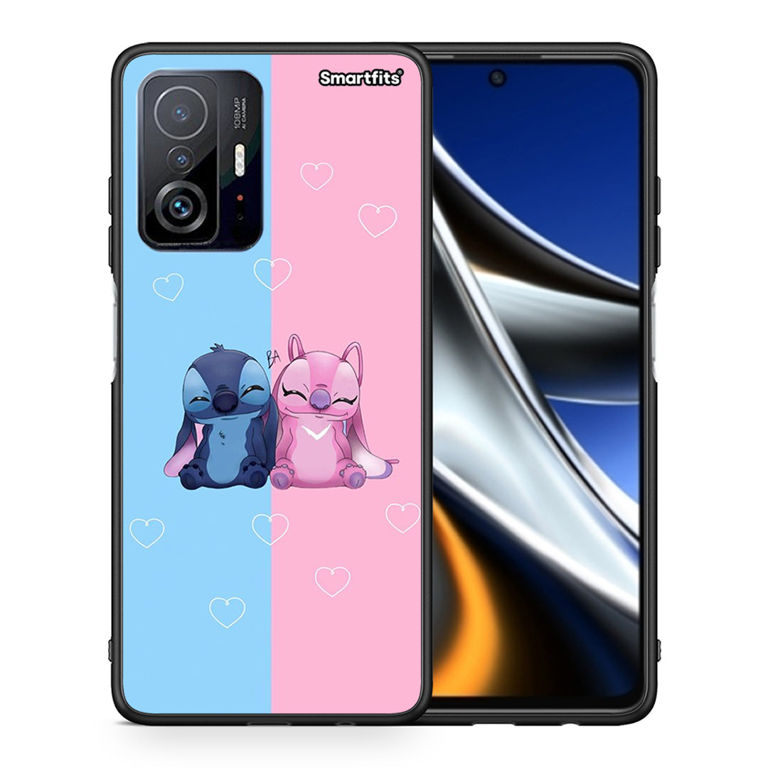 Θήκη Xiaomi 11T/11T Pro Stitch And Angel από τη Smartfits με σχέδιο στο πίσω μέρος και μαύρο περίβλημα | Xiaomi 11T/11T Pro Stitch And Angel case with colorful back and black bezels