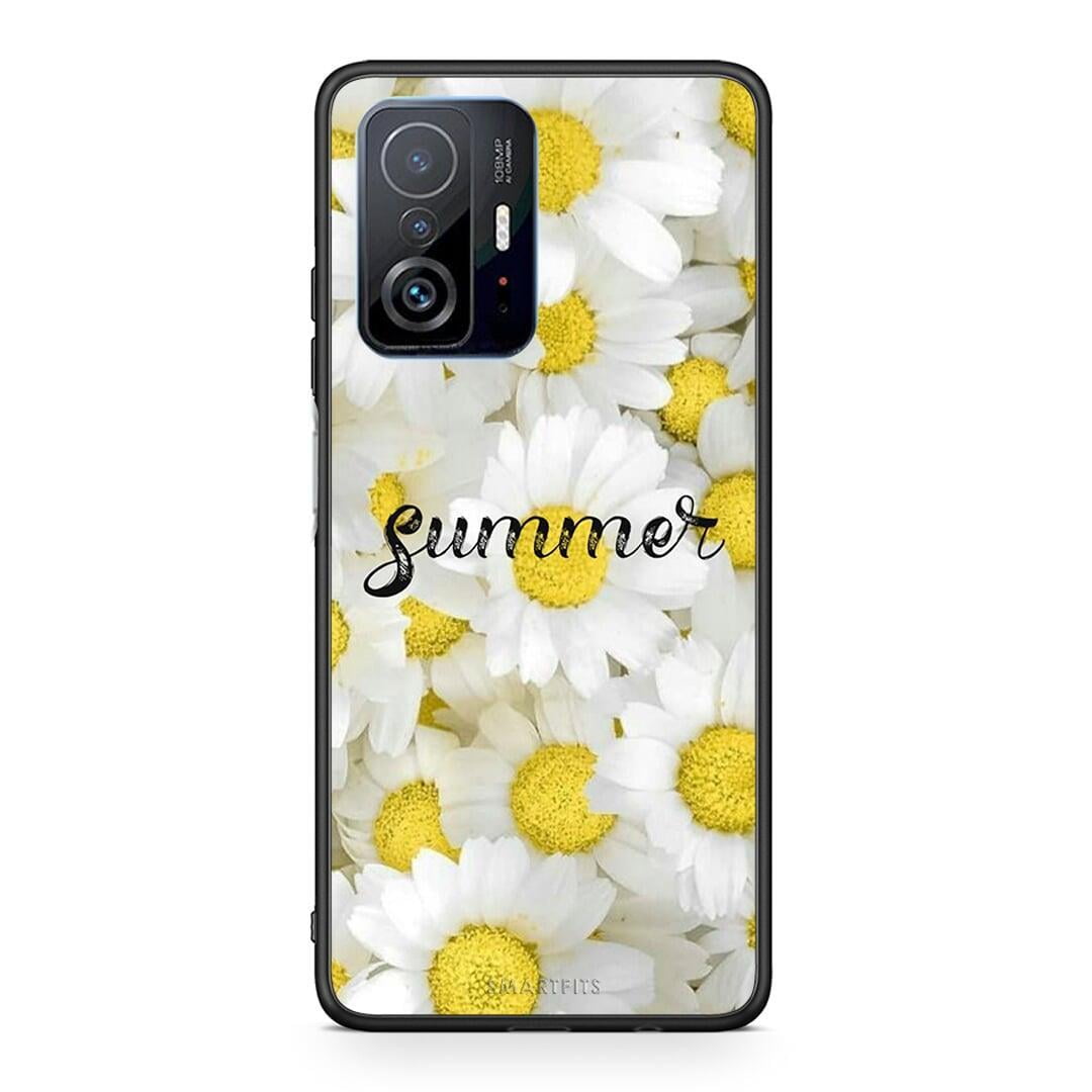 Xiaomi 11T / 11T Pro Summer Daisies Θήκη από τη Smartfits με σχέδιο στο πίσω μέρος και μαύρο περίβλημα | Smartphone case with colorful back and black bezels by Smartfits