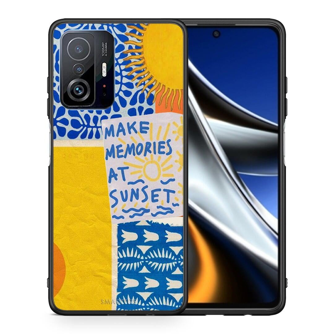 Θήκη Xiaomi 11T / 11T Pro Sunset Memories από τη Smartfits με σχέδιο στο πίσω μέρος και μαύρο περίβλημα | Xiaomi 11T / 11T Pro Sunset Memories case with colorful back and black bezels