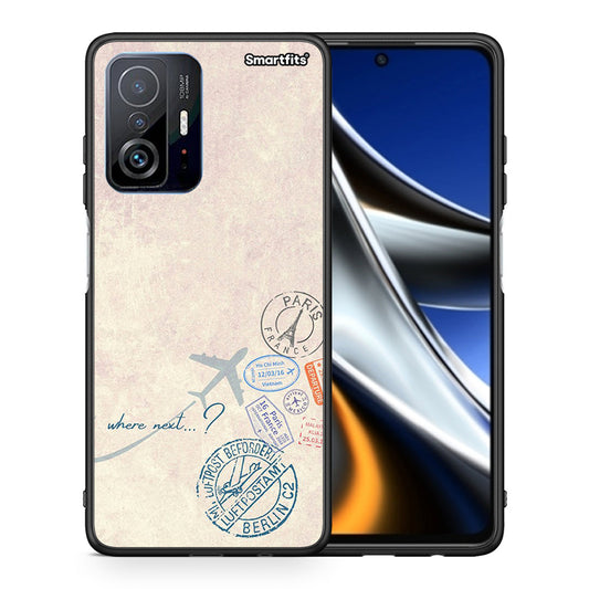 Θήκη Xiaomi 11T / 11T Pro Where Next από τη Smartfits με σχέδιο στο πίσω μέρος και μαύρο περίβλημα | Xiaomi 11T / 11T Pro Where Next case with colorful back and black bezels