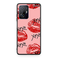 Thumbnail for Xiaomi 11T/11T Pro XOXO Lips θήκη από τη Smartfits με σχέδιο στο πίσω μέρος και μαύρο περίβλημα | Smartphone case with colorful back and black bezels by Smartfits