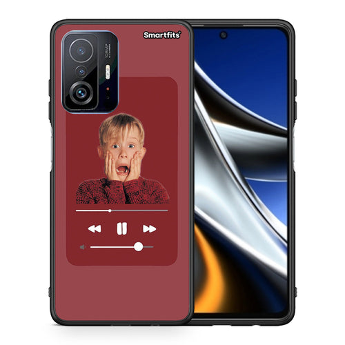 Θήκη Xiaomi 11T/11T Pro Xmas Alone Music από τη Smartfits με σχέδιο στο πίσω μέρος και μαύρο περίβλημα | Xiaomi 11T/11T Pro Xmas Alone Music case with colorful back and black bezels