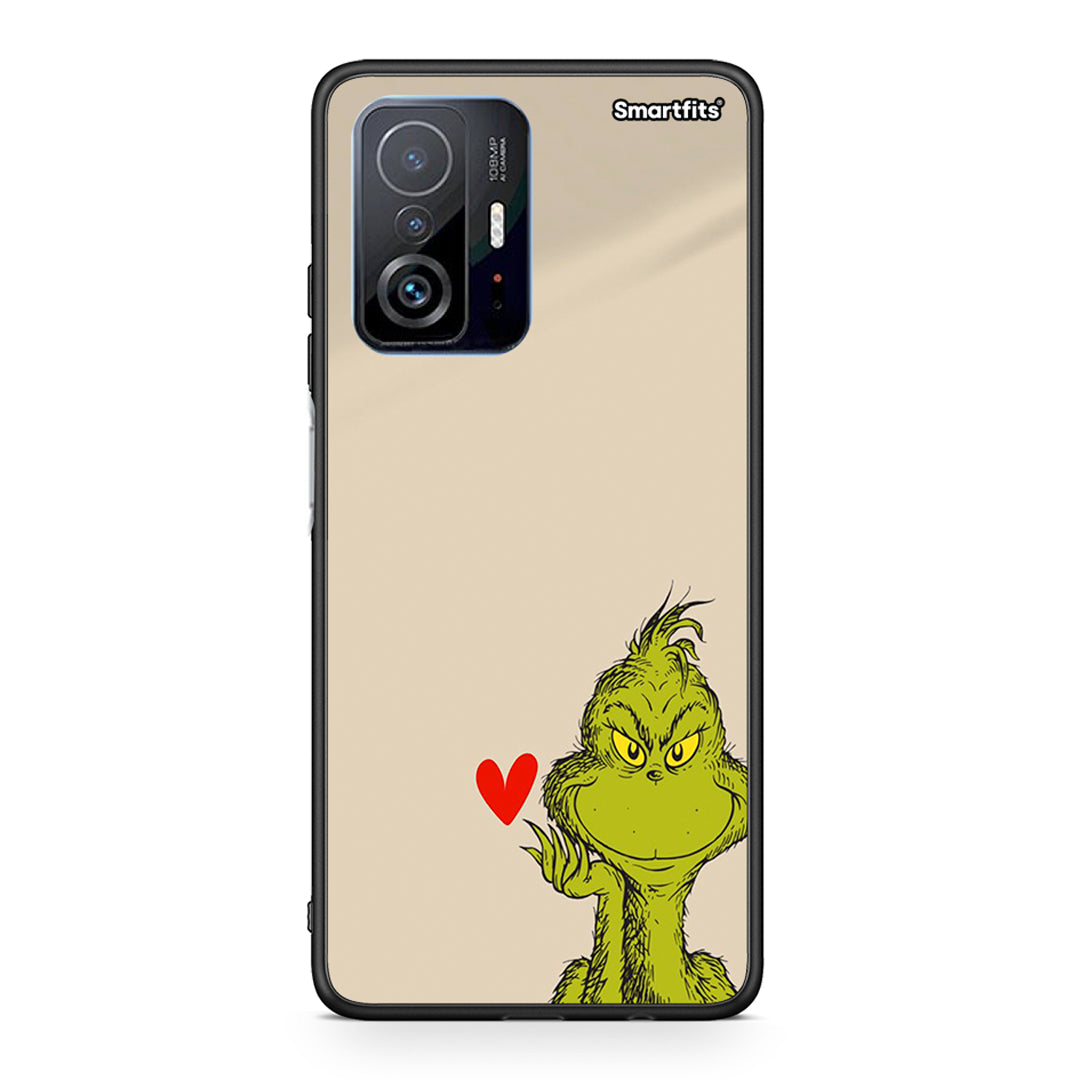 Xiaomi 11T/11T Pro Xmas Grinch θήκη από τη Smartfits με σχέδιο στο πίσω μέρος και μαύρο περίβλημα | Smartphone case with colorful back and black bezels by Smartfits