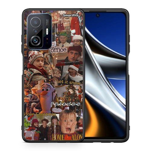 Θήκη Xiaomi 11T/11T Pro Xmas Wishes από τη Smartfits με σχέδιο στο πίσω μέρος και μαύρο περίβλημα | Xiaomi 11T/11T Pro Xmas Wishes case with colorful back and black bezels