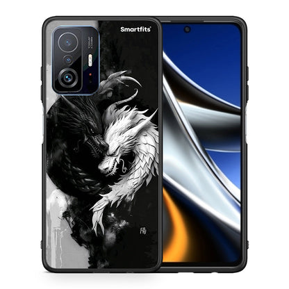 Θήκη Xiaomi 11T / 11T Pro Yin Yang από τη Smartfits με σχέδιο στο πίσω μέρος και μαύρο περίβλημα | Xiaomi 11T / 11T Pro Yin Yang case with colorful back and black bezels