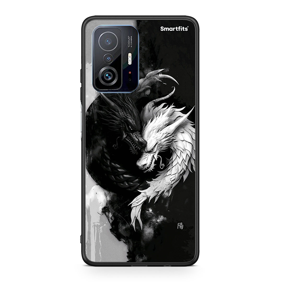 Xiaomi 11T / 11T Pro Yin Yang Θήκη από τη Smartfits με σχέδιο στο πίσω μέρος και μαύρο περίβλημα | Smartphone case with colorful back and black bezels by Smartfits