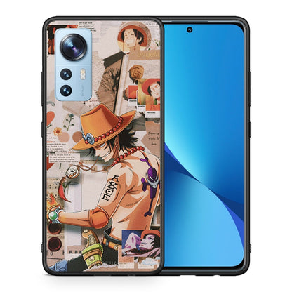 Θήκη Xiaomi 12/12X 5G Anime Collage από τη Smartfits με σχέδιο στο πίσω μέρος και μαύρο περίβλημα | Xiaomi 12/12X 5G Anime Collage case with colorful back and black bezels