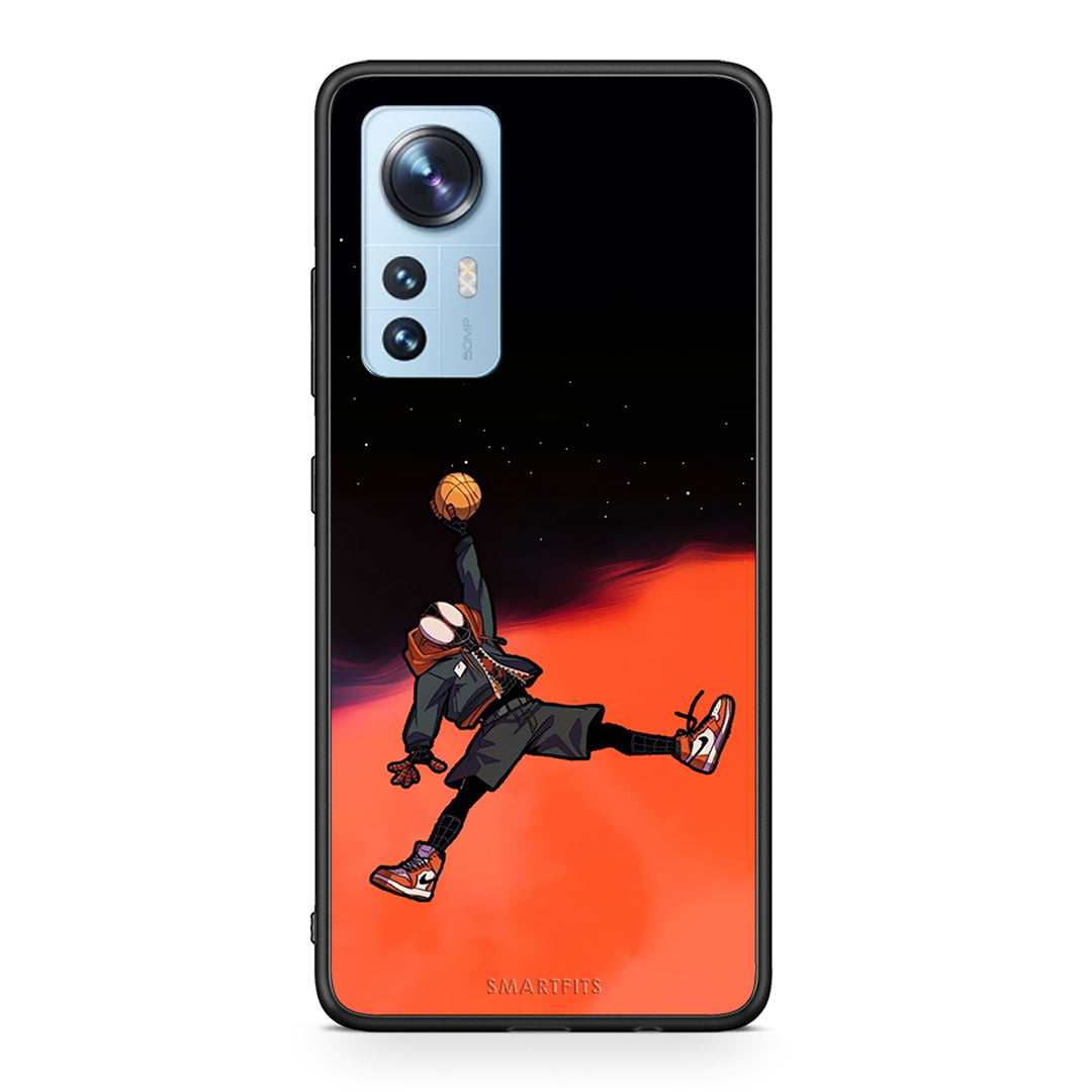 Xiaomi 12/12X 5G Basketball Hero θήκη από τη Smartfits με σχέδιο στο πίσω μέρος και μαύρο περίβλημα | Smartphone case with colorful back and black bezels by Smartfits