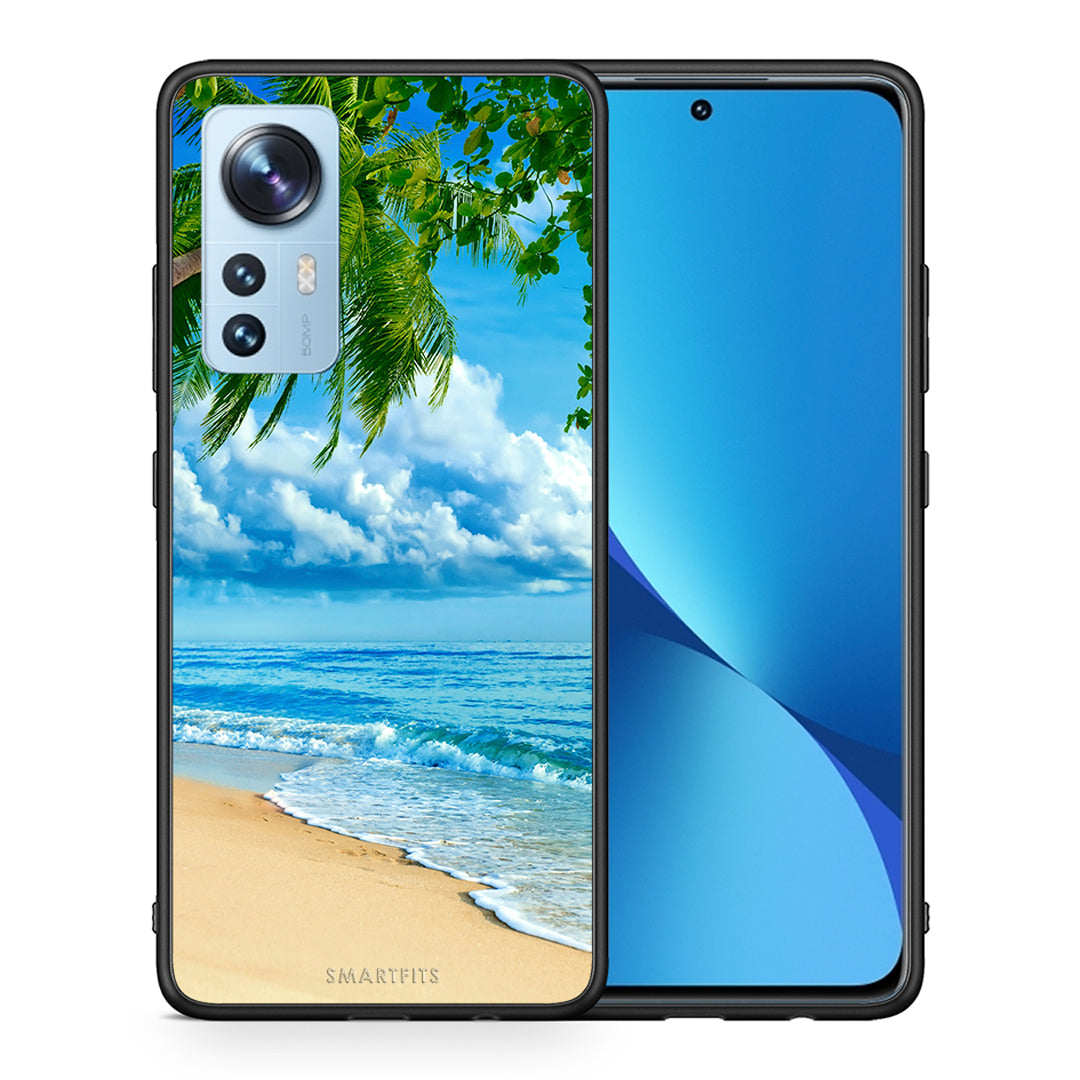 Θήκη Xiaomi 12/12X 5G Beautiful Beach από τη Smartfits με σχέδιο στο πίσω μέρος και μαύρο περίβλημα | Xiaomi 12/12X 5G Beautiful Beach case with colorful back and black bezels