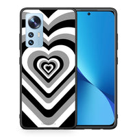 Thumbnail for Θήκη Xiaomi 12/12X 5G Black Hearts από τη Smartfits με σχέδιο στο πίσω μέρος και μαύρο περίβλημα | Xiaomi 12/12X 5G Black Hearts case with colorful back and black bezels