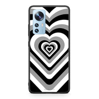 Thumbnail for Xiaomi 12/12X 5G Black Hearts θήκη από τη Smartfits με σχέδιο στο πίσω μέρος και μαύρο περίβλημα | Smartphone case with colorful back and black bezels by Smartfits