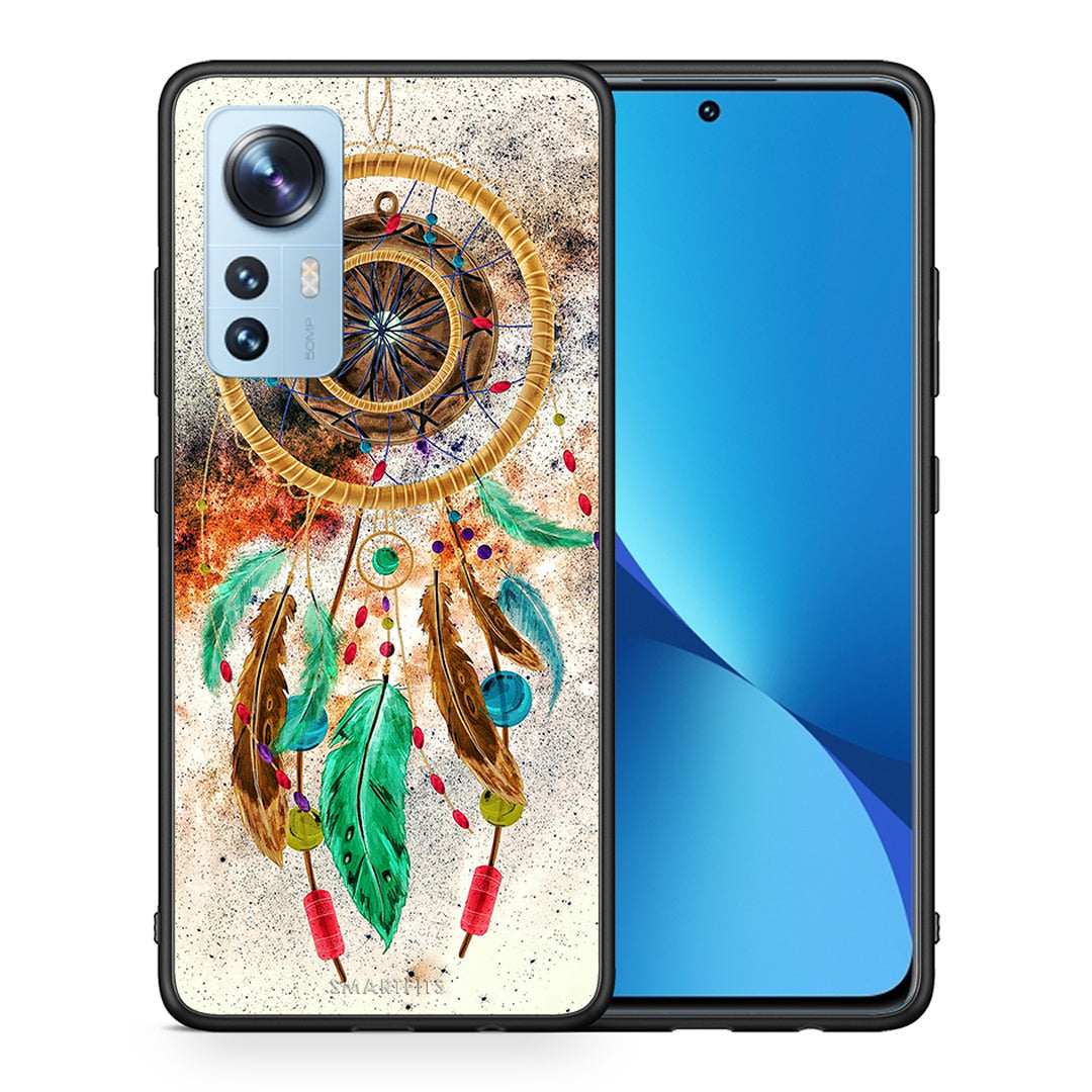 Θήκη Xiaomi 12/12X 5G DreamCatcher Boho από τη Smartfits με σχέδιο στο πίσω μέρος και μαύρο περίβλημα | Xiaomi 12/12X 5G DreamCatcher Boho case with colorful back and black bezels