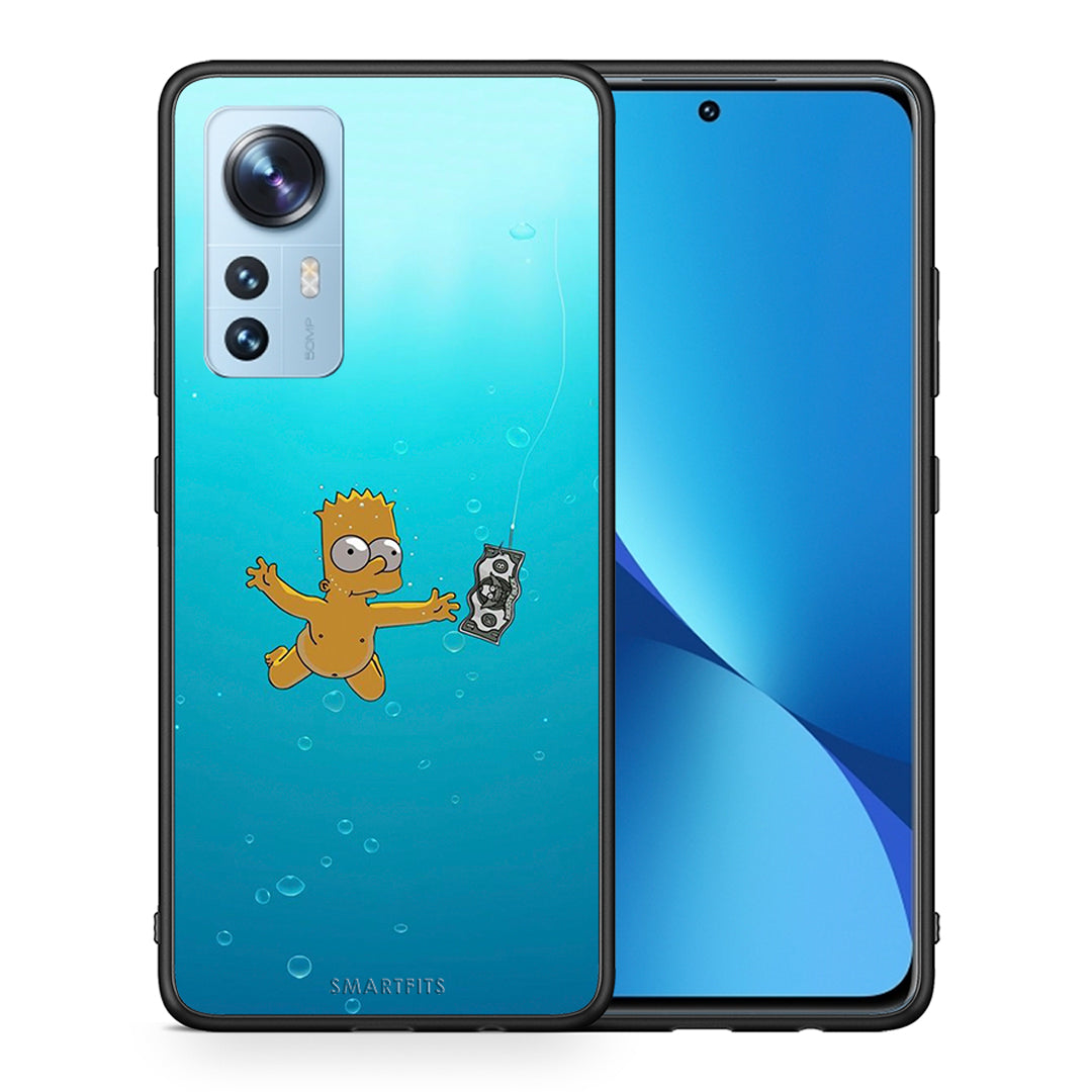 Θήκη Xiaomi 12/12X 5G Chasing Money από τη Smartfits με σχέδιο στο πίσω μέρος και μαύρο περίβλημα | Xiaomi 12/12X 5G Chasing Money case with colorful back and black bezels