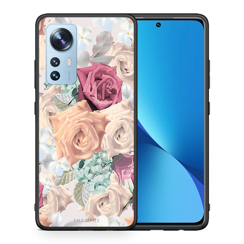 Θήκη Xiaomi 12/12X 5G Bouquet Floral από τη Smartfits με σχέδιο στο πίσω μέρος και μαύρο περίβλημα | Xiaomi 12/12X 5G Bouquet Floral case with colorful back and black bezels