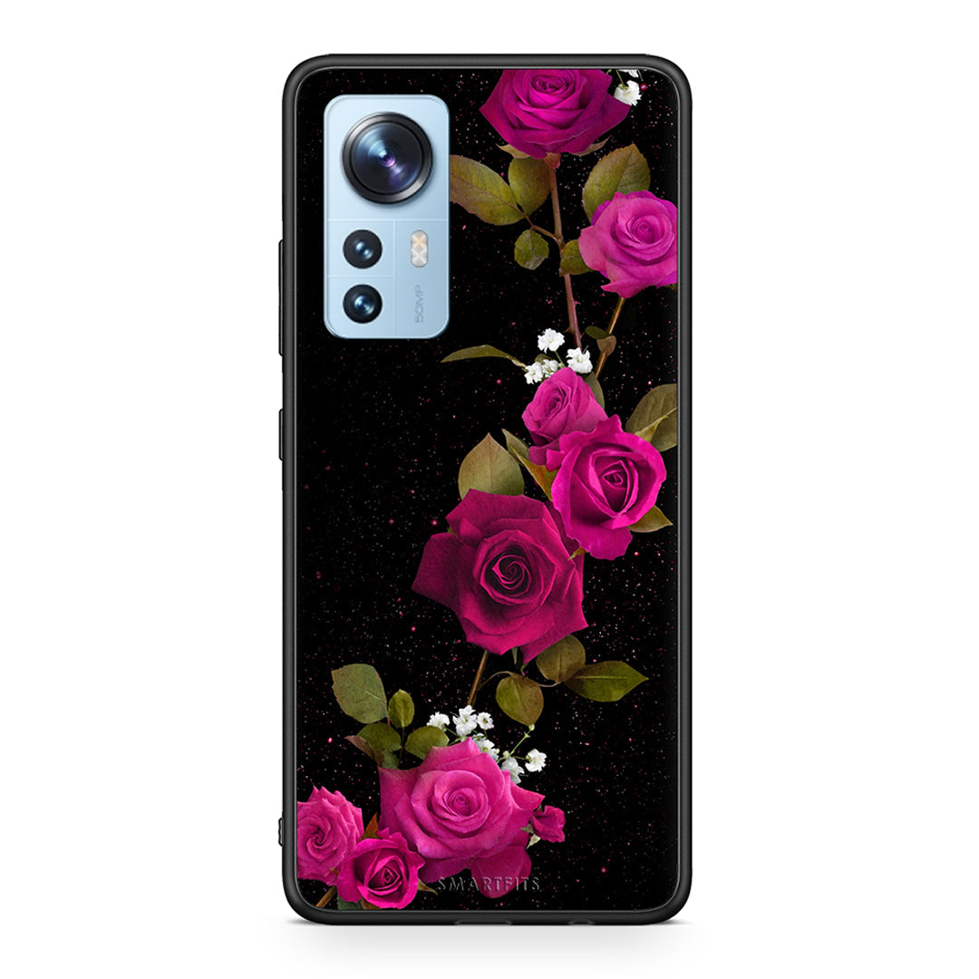 4 - Xiaomi 12/12X 5G Red Roses Flower case, cover, bumper