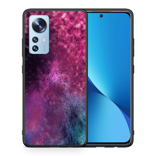 Θήκη Xiaomi 12/12X 5G Aurora Galaxy από τη Smartfits με σχέδιο στο πίσω μέρος και μαύρο περίβλημα | Xiaomi 12/12X 5G Aurora Galaxy case with colorful back and black bezels