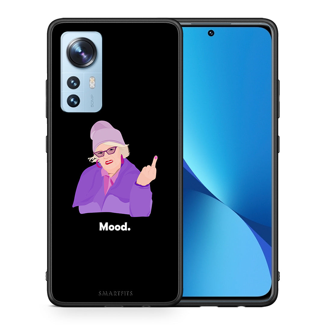 Θήκη Xiaomi 12/12X 5G Grandma Mood Black από τη Smartfits με σχέδιο στο πίσω μέρος και μαύρο περίβλημα | Xiaomi 12/12X 5G Grandma Mood Black case with colorful back and black bezels