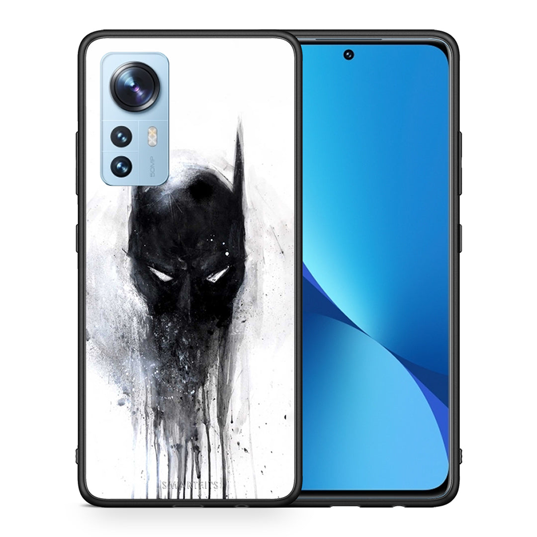 Θήκη Xiaomi 12/12X 5G Paint Bat Hero από τη Smartfits με σχέδιο στο πίσω μέρος και μαύρο περίβλημα | Xiaomi 12/12X 5G Paint Bat Hero case with colorful back and black bezels