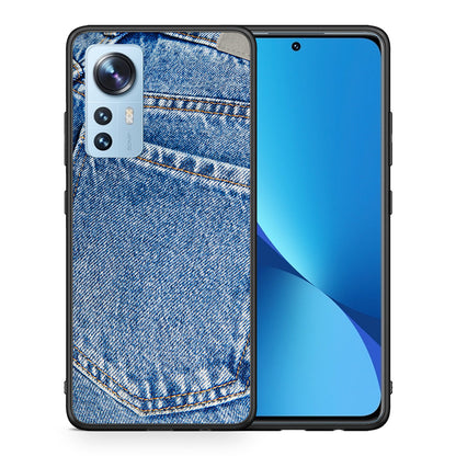 Θήκη Xiaomi 12/12X 5G Jeans Pocket από τη Smartfits με σχέδιο στο πίσω μέρος και μαύρο περίβλημα | Xiaomi 12/12X 5G Jeans Pocket case with colorful back and black bezels