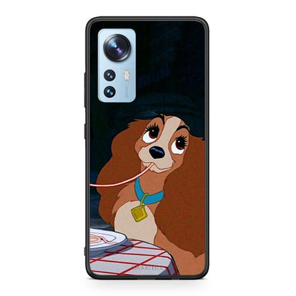 Xiaomi 12 / 12X 5G Lady And Tramp 2 Θήκη Αγίου Βαλεντίνου από τη Smartfits με σχέδιο στο πίσω μέρος και μαύρο περίβλημα | Smartphone case with colorful back and black bezels by Smartfits