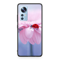 Thumbnail for Xiaomi 12/12X 5G Ladybug Flower θήκη από τη Smartfits με σχέδιο στο πίσω μέρος και μαύρο περίβλημα | Smartphone case with colorful back and black bezels by Smartfits
