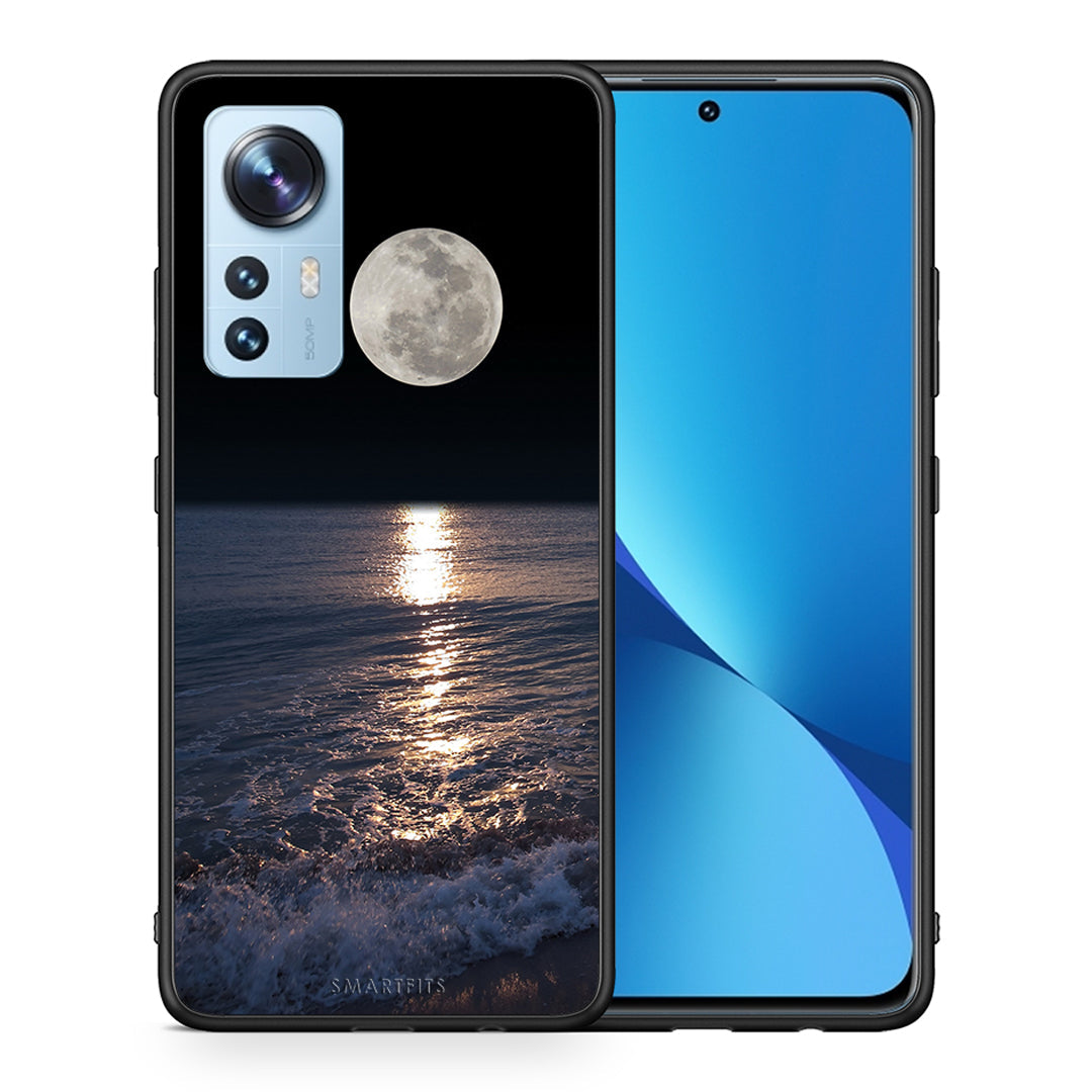 Θήκη Xiaomi 12/12X 5G Moon Landscape από τη Smartfits με σχέδιο στο πίσω μέρος και μαύρο περίβλημα | Xiaomi 12/12X 5G Moon Landscape case with colorful back and black bezels