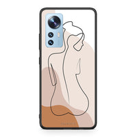 Thumbnail for Xiaomi 12/12X 5G LineArt Woman θήκη από τη Smartfits με σχέδιο στο πίσω μέρος και μαύρο περίβλημα | Smartphone case with colorful back and black bezels by Smartfits