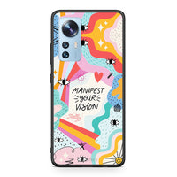 Thumbnail for Xiaomi 12/12X 5G Manifest Your Vision θήκη από τη Smartfits με σχέδιο στο πίσω μέρος και μαύρο περίβλημα | Smartphone case with colorful back and black bezels by Smartfits